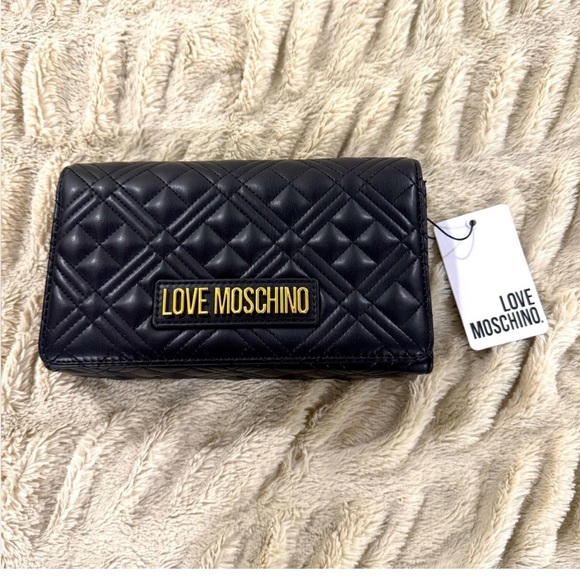 Love Moschino Black Quilted Crossbody Bag – NWT - Picture 8 of 12